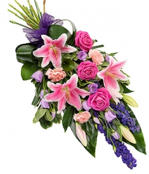 Livraison fleurs de « Fleurs deuil 
Gerbe Violet Rose »